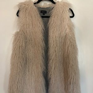 Topshop Faux fur vest size 6